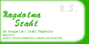 magdolna stahl business card